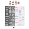 Stamping Plates Set Bows Flowers Lace Design Manicures Decoration Metal Plate Transfer Sweet Series Template