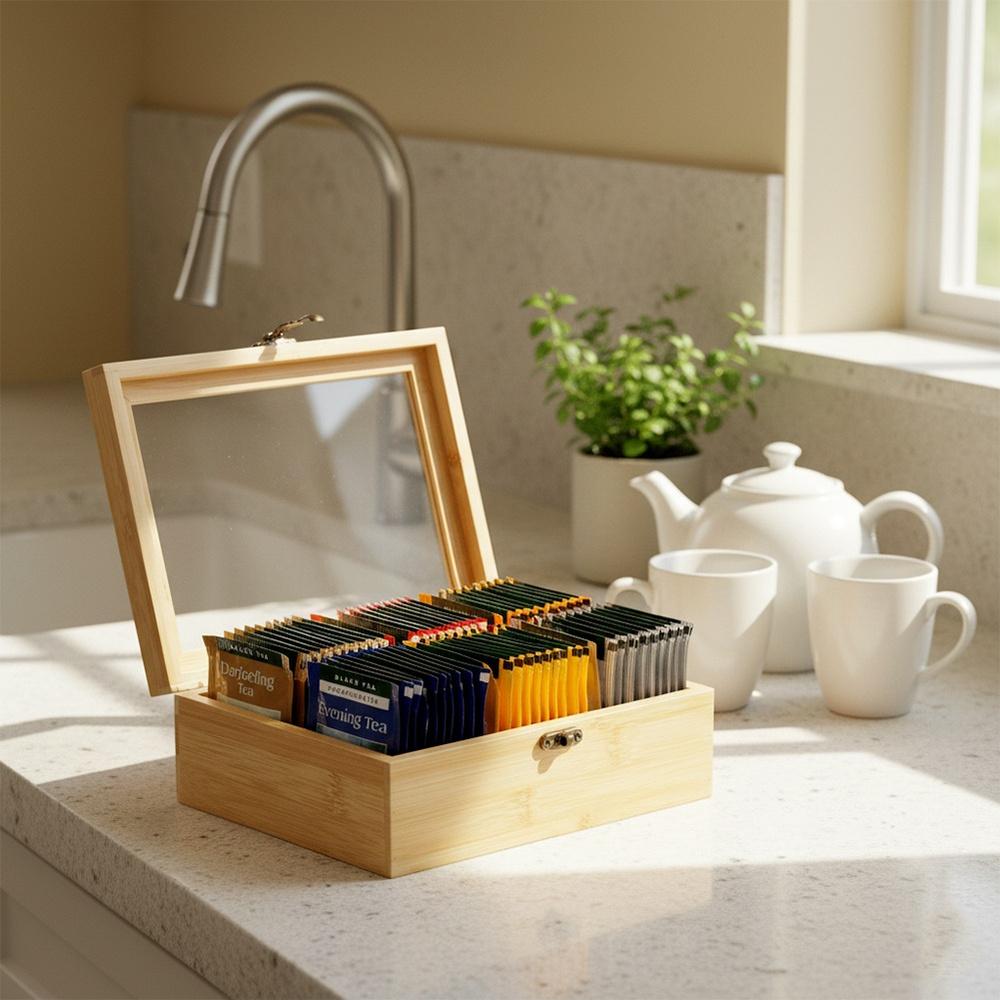 Pojemnik na Herbatę Pudełko Organizer Herbaciarka na Torebki Herbaty