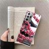 Snowy Peach Blossom Tree In Front of the House Phone Case For Samsung Galaxy S25 Edge S24 S23 FE S22 S26 Ultra S21 S20 S10 Plus