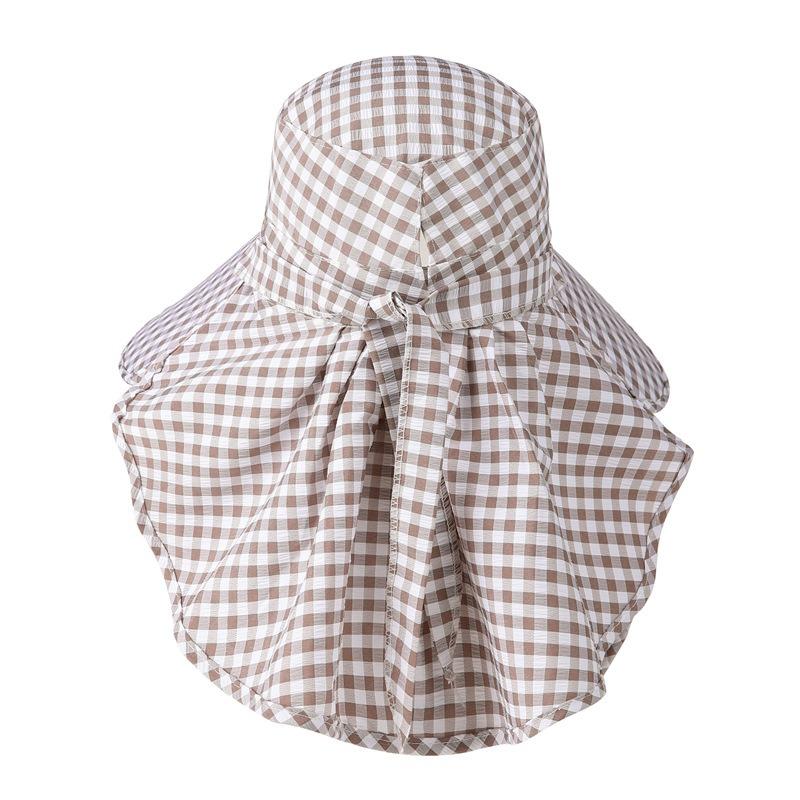 Tea picking hat female summer outdoor work full face dust protection neck cycling breathable mask big edge sun protection sun hat