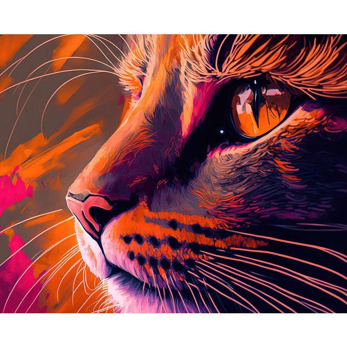 Peinture au numéro - MEGACREA DIY - Chat - 50 x 40 cm - À partir de 8 ans - Mixte