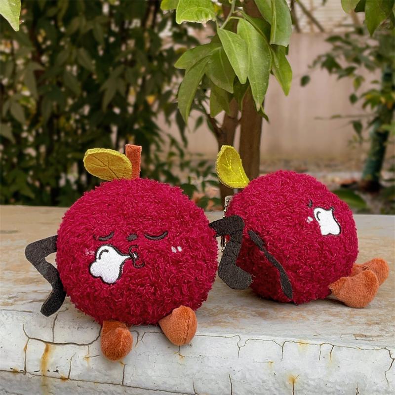 Discover Intime Unisex Adorable Plush Bayberry Pendant Keychain Cartoon Simulated Fruit Fashion Backpack Decoration Pendant Accessories Gifts