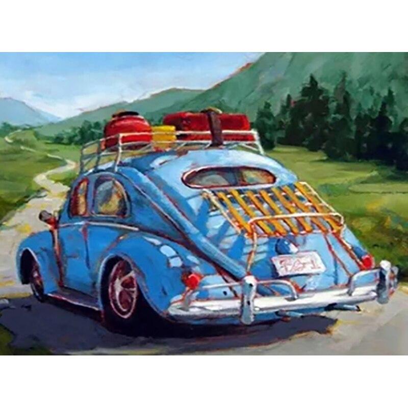 New 5D DIY Diamond Painting Car Diamond Embroidery Winter Cross Stitch Full Round Drill Crafts Home Decor Manual Art Gift