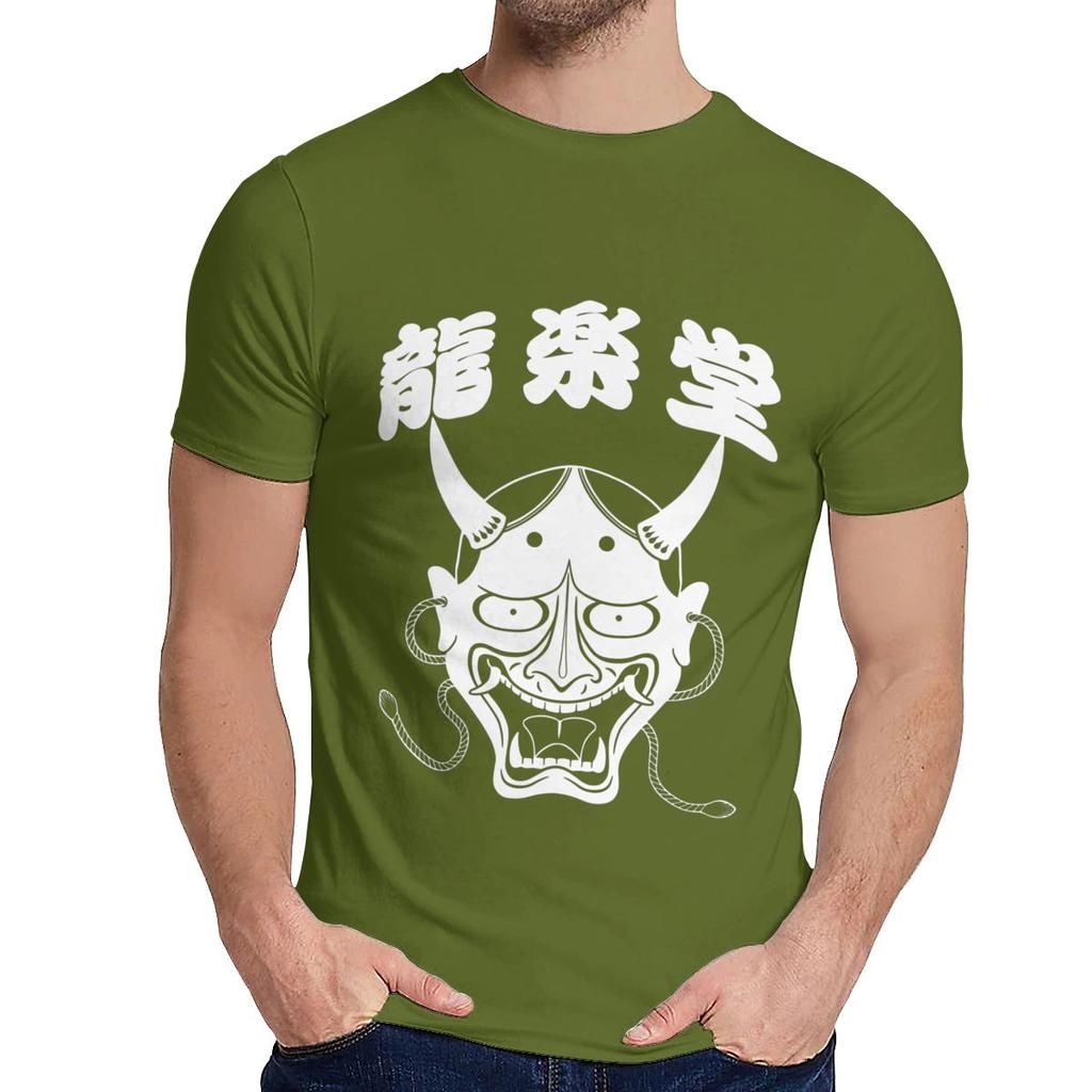 Japan Hannya Mask T Shirt Round Neck Harajuku Man Cotton Big Size T Shirt