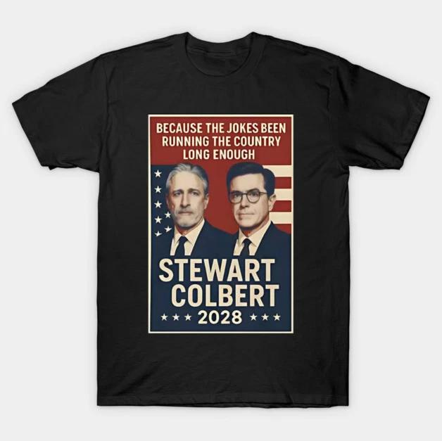 Jon Stewart Stephen Colbert 2028 Truthinesss TShirt S