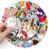 50 Cartoon Animal Stickers: Hand-Drawn, Cute, Creative Decor for Skateboards, Water Cups, and Phone Cases (50 Sheets)