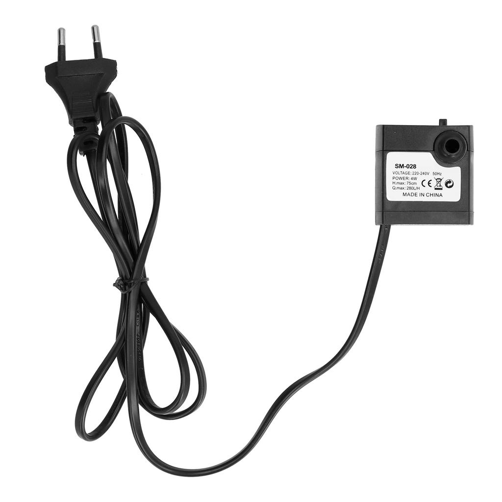 Mini Submersible Water Pump for Aquarium Fish Tank Pond Fountain Circulation Hydroponics 4WEU Plug
