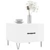 VidaXL Table basse blanc brillant 50x50x40 cm bois d'ingénierie 829384