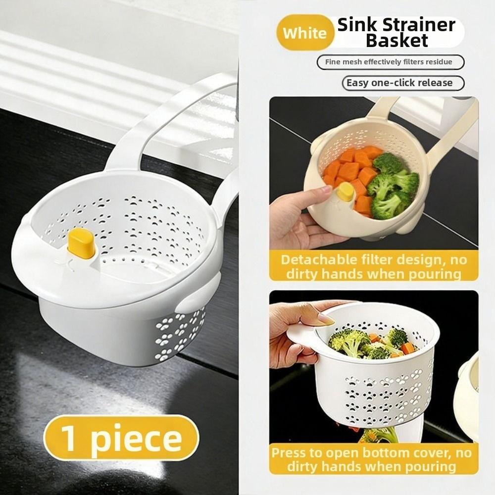 Punch-free Sink Hanging Strainer Basket Detachable Food Residue Separator  Vegetable Washing