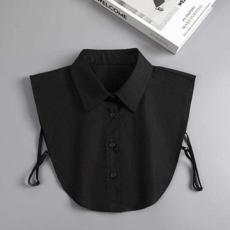 Cămașă cu Guler Fals cu Nod în Față, Bluză din Denim Detașabilă, Pulover cu Guler de Cămașă Detașabil, Guler Fals, Rever, Top pentru Femei, Guler Decorativ