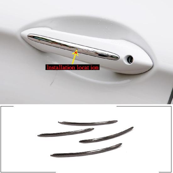 Sekhyna Car Door Handle Stripe Cover Compatible with BMW 5 Series F10,GT F07 2011-2017,Black Exterior Door Pull Handle Protector Cover Molding Trim