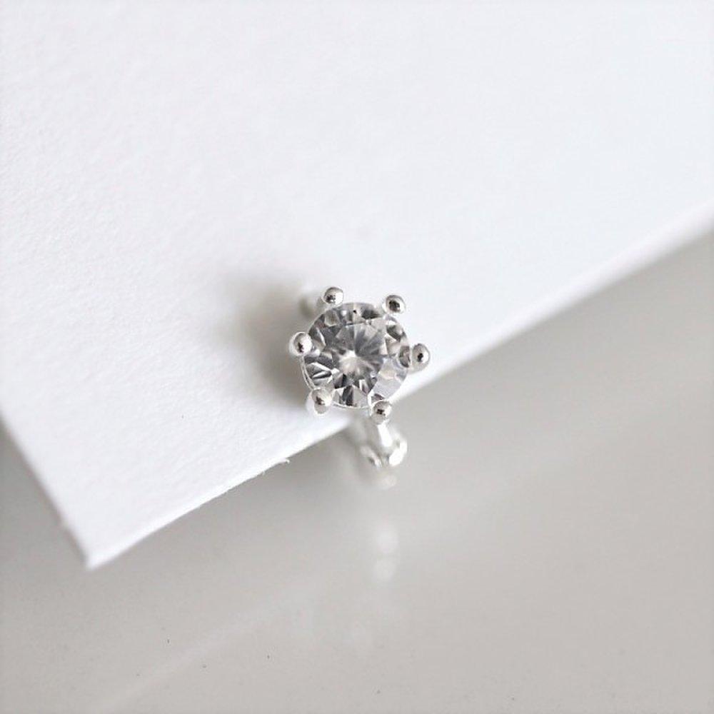 [4Xtyle] [Silver925] Mini Cubic Ring Earring