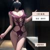 Yiyue Erotic Underwear French High-end Lace Seduction Onesie Sexy Open Crotch Perspective Flirting Pajamas 1101