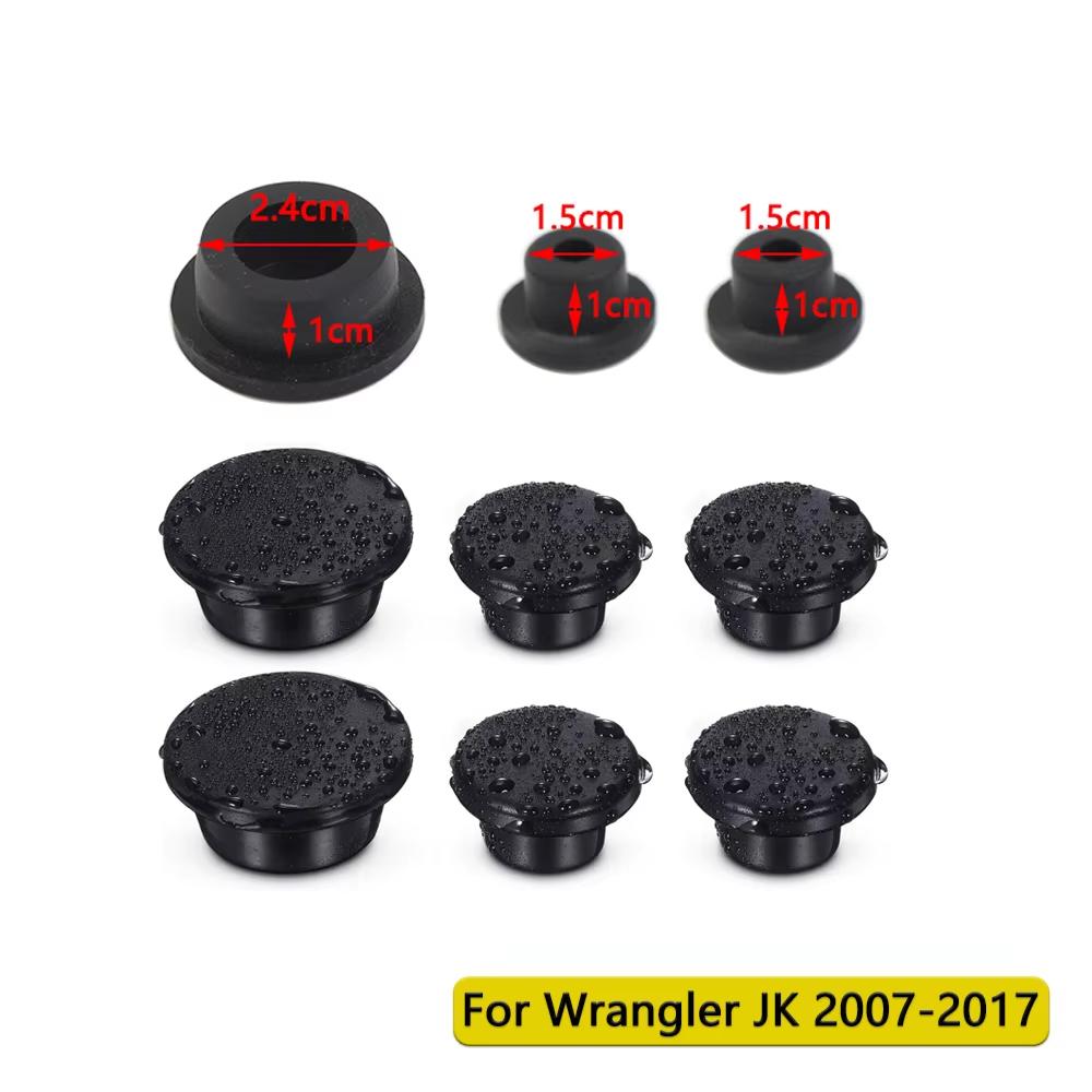 Tailgate Waterproof Rubber Plugs for Jeep Wrangler JK JL Gladiator JT 2007-2026 Rear Door Removable Rubber Plug Accessories
