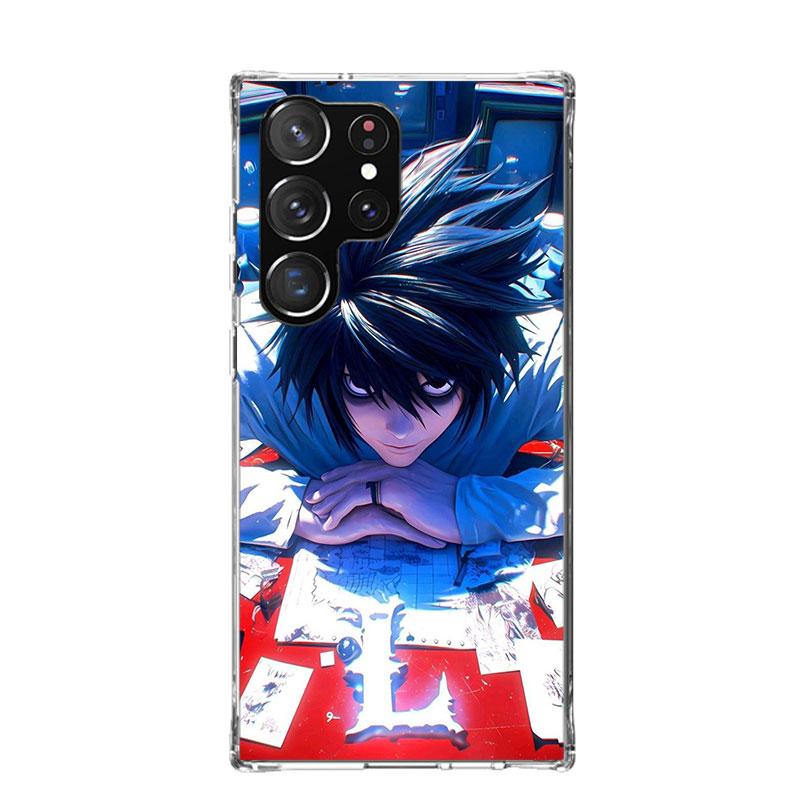 N-Note D-Death L Lawliet Phone Case For Samsung Galaxy S26 Ultra S23 S24 S25 Edge S20 FE S21 S22 Plus Soft Print Shell Cover Fun