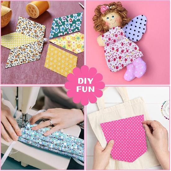 150 Pcs 10 X 10 Inches Cotton Fabric Bundle Precut Fat Squares Fabric Scraps Cotton Quilting Fat Flower Animals Cartoon Fabric Patchwork for DIY