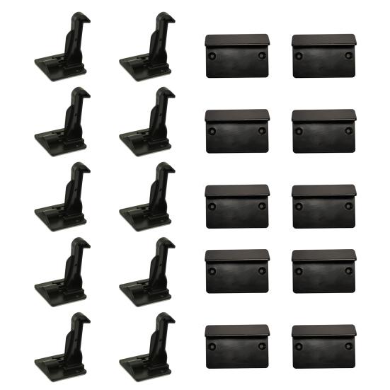 

10 шт. невидимый замок-защелка для ящика, самоклеящийся, не требующий сверления инструментов, замок для безопасности детей, многоцелевой замок безопасности с защитой от детей 10 pcs чёрный