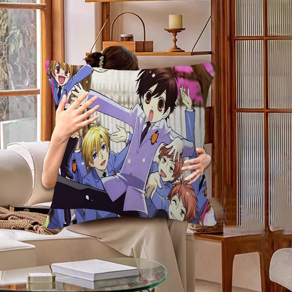 Anime Ouran High School Host Club Personalized Picture Text Home Decorative Pillows Household Gifts 45x45cm