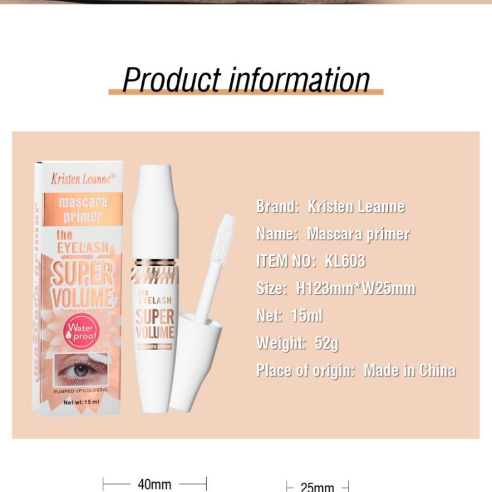 KRISTEN LEANNE White Base Gruby, kręcony, podkręcający, wodoodporny tusz do rzęs o stałym typie