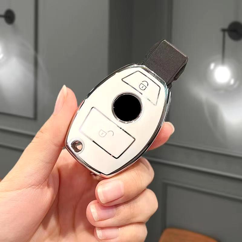 

2/3 Buttons TPU Car Remote Key Case Cover Shell Fob For Mercedes Benz W204 W205 W212 W463 W176 A B C E R Class GLS GLA GLK GLC CLS CLA AMG 2 button key cover белый