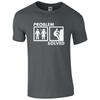 Problem Solved Rock Climbings Funny Tshirt High Quality Printed T Shirt Top Cotton Short Sleeve Tshirt Camisa Masculina