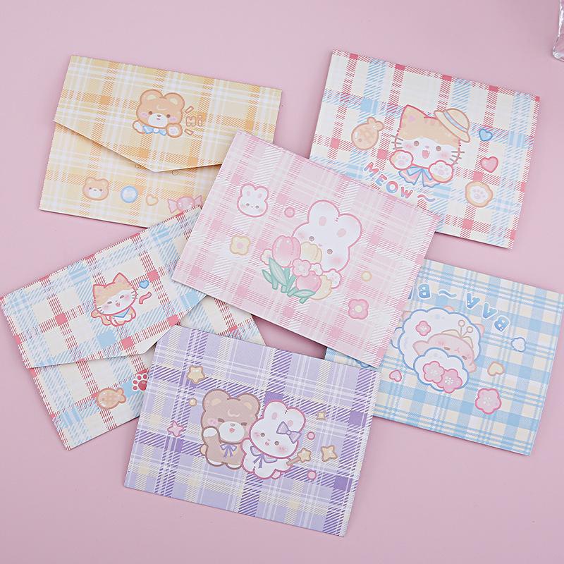 10-teiliges Set Dreifach faltbare Grußkarten im Cartoon-Stil, niedliche Karten im Instagram-Stil, handgezeichnete Karten für Kinder und Kleinkinder, Geschenke