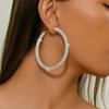 Big Full Crystal Circle Hoop Earrings For Women Party Wedding Accessories Boucle Oreille Femme