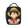 Ones Pieces Lunch Bag anime luffy Kawaii Lunch Box Travel Portable Zipper Thermal Lunch Bags For Child Oxford Custom Cooler Bag