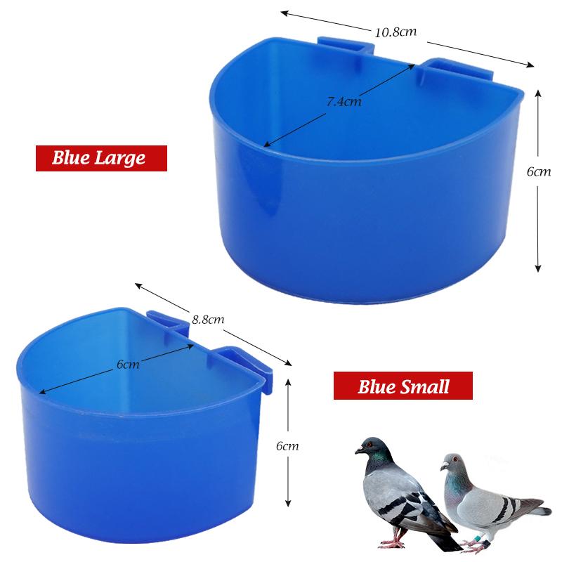 5Pz Tazza di Plastica Mangiatoia per Uccelli Domestici Ciotola Cibo Acqua Pappagallo Ciotola Alimentazione a Sospensione Mangiatoia a Canale Tazza Anti-schizzi Mangiatoia Gabbia Piccioni Forniture