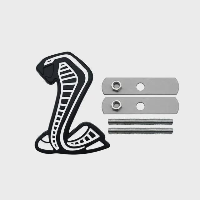 3D Cobra Styling Auto Metall Aufkleber Kühlergrill Abzeichen Kotflügel Seiten Emblem Heck Aufkleber Für Ford Mustang Shelby GT GT350 500 Cobra