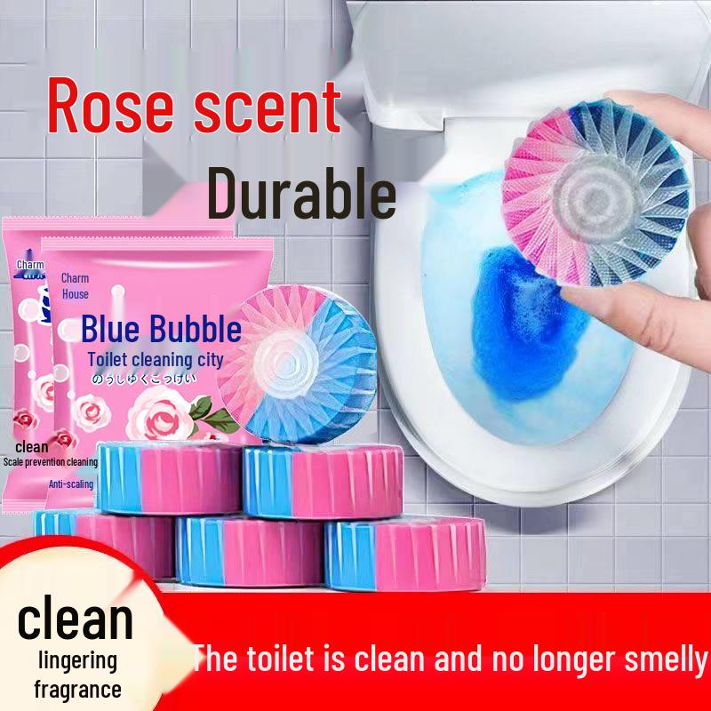 Dual-Color Aromatherapy Toilet Bowl Cleaner - Automatic Deodorizing & Stain Removal Tablets