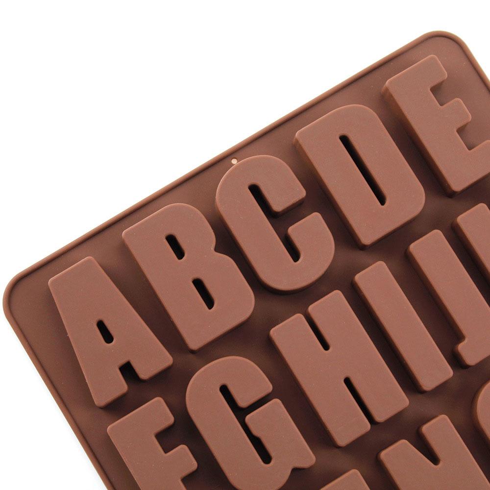 26 English Alphabet Silicone Mold A-Z Large Letters Chocolate Candy Cake Birthday Party Cake Decoration Baking Tools