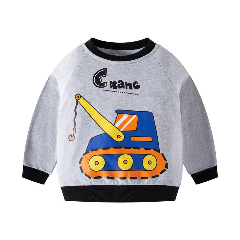 2026 New Spring & Autumn Korean Style Baby Long Sleeve Pure Cotton Cartoon Hoodie