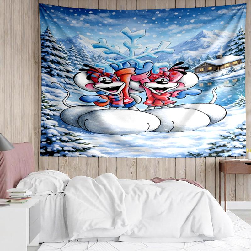 1PC Diddl Love And Friendship In Pastel Tapestry, Unique Design Tapestry, Suitable for Bedroom,Livingroom, Playroom,Heartwarming Holiday Gifts