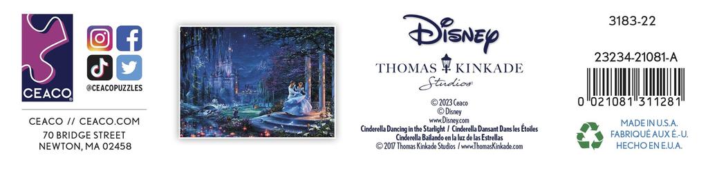Ceaco Thomas Kinkade Disney Cinderella Dancing in the Starlight 1000 Piece Jigsaw Puzzle - - - - -