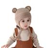 Gorro de Punto para Bebé Niños Pequeños Cálido Protección para Orejas Gorro de Invierno Gorro de Algodón Niños Niñas 6-36 Meses
