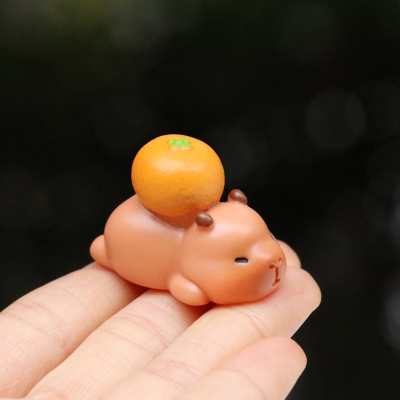 New Year Fortune Capybara Figurine - Blind Bag Toy for Micro Landscape & Desktop Ornament