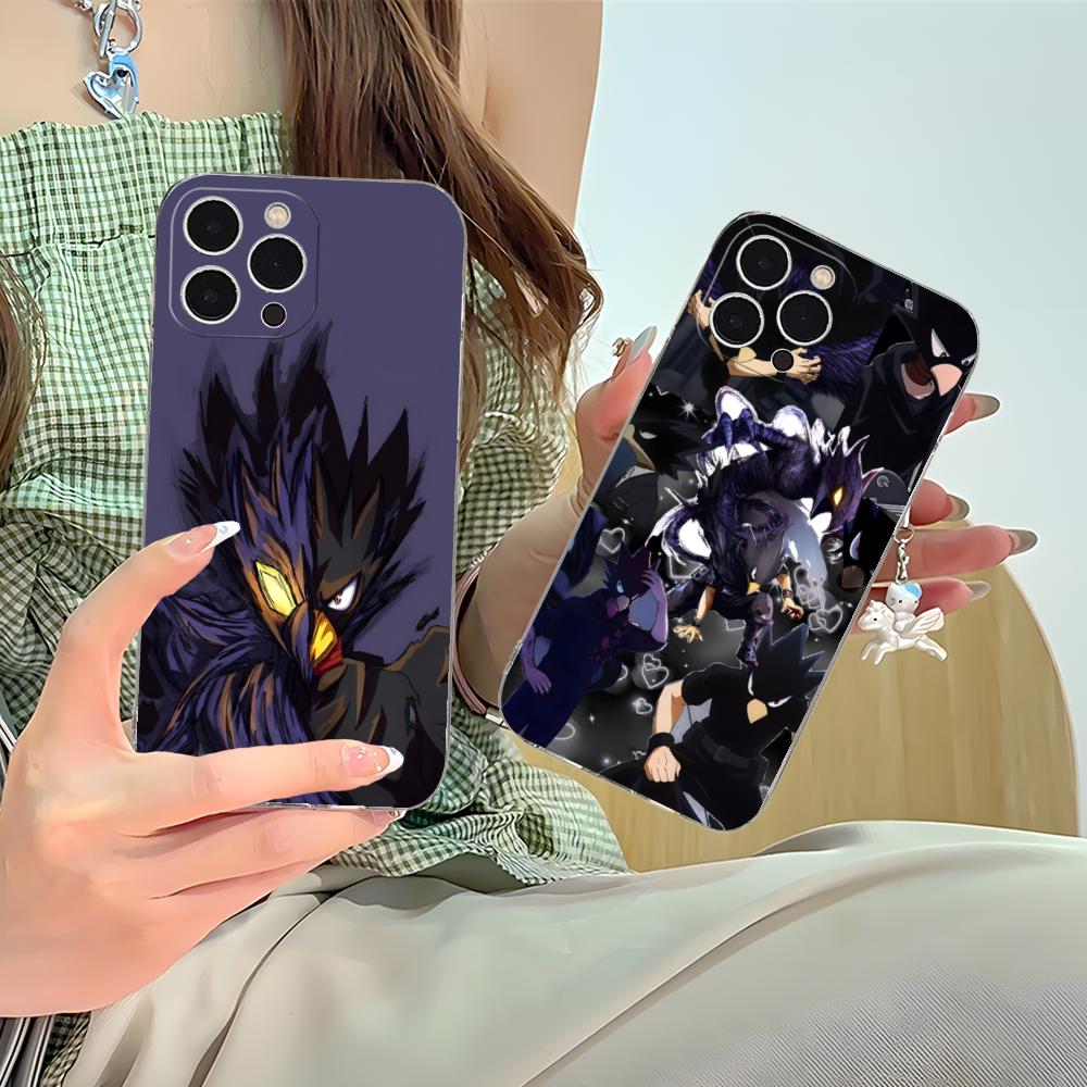 MHA Tokoyami Mobile Phone Case for iPhone 17 16 15 14 13 12 11 X XR XS Air Pro Max Plus Mini Clear Colorful Cover Cover Pretty