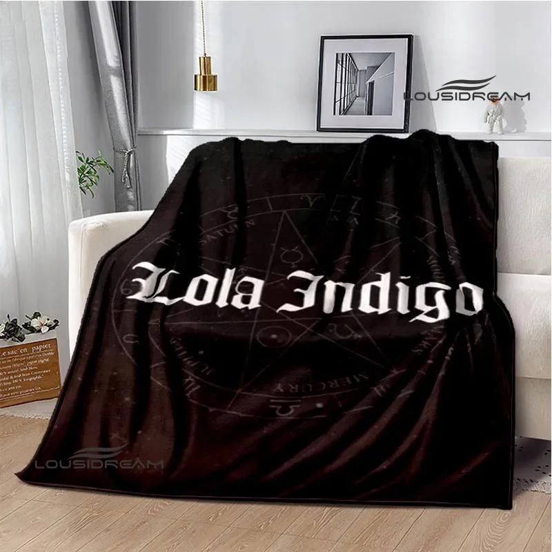 Spanish singer Lola índigo printed blankets Flange Warm blanket soft and comfortable blanket picnic blankets birthday gift