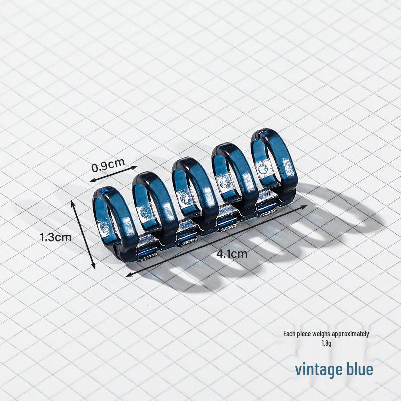 5-Hole Clear Plastic Binder Rings for Books - Detachable Binding Clips