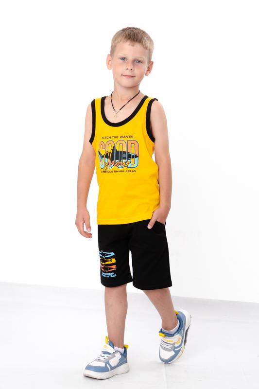 

Літній комплект для хлопчиків – Дихаюча майка та еластичні шорти, Літо, 6186-057-33 HC 110 банан жовтий колір