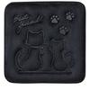 BONFORM Cat Twins 450 X 450 X Cushion, Square, Size 23mm, Color Black, 5224-02BK