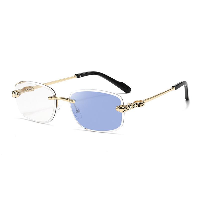 New box personalized sunglasses leopard glasses leg color-changing sunglasses men's and women's face-showing small sunscreen sunscreens