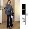 Winter 2025 Women's High-Waisted Pink Fleece-Lined Micro-Flare Sweatpants - Petite Size.