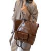 Women's Retro Preppy Commuter Backpack: 2025 Autumn/Winter, Large Capacity, Versatile Handbag.