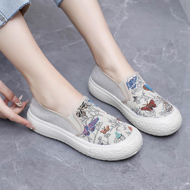 New spring and summer cloth shoes women's fashion casual versatile fisherman shoes flat non-slip breathable lazy shoes
