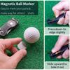 Foldable Golf Repair Tool Magnetic Marker Putting Green Fork Golf Divot Repair Tool  Golf Practice