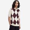Fred Perry [Sharp] Argyle Knit T-Shirt - Ecru Afpm2531319-560