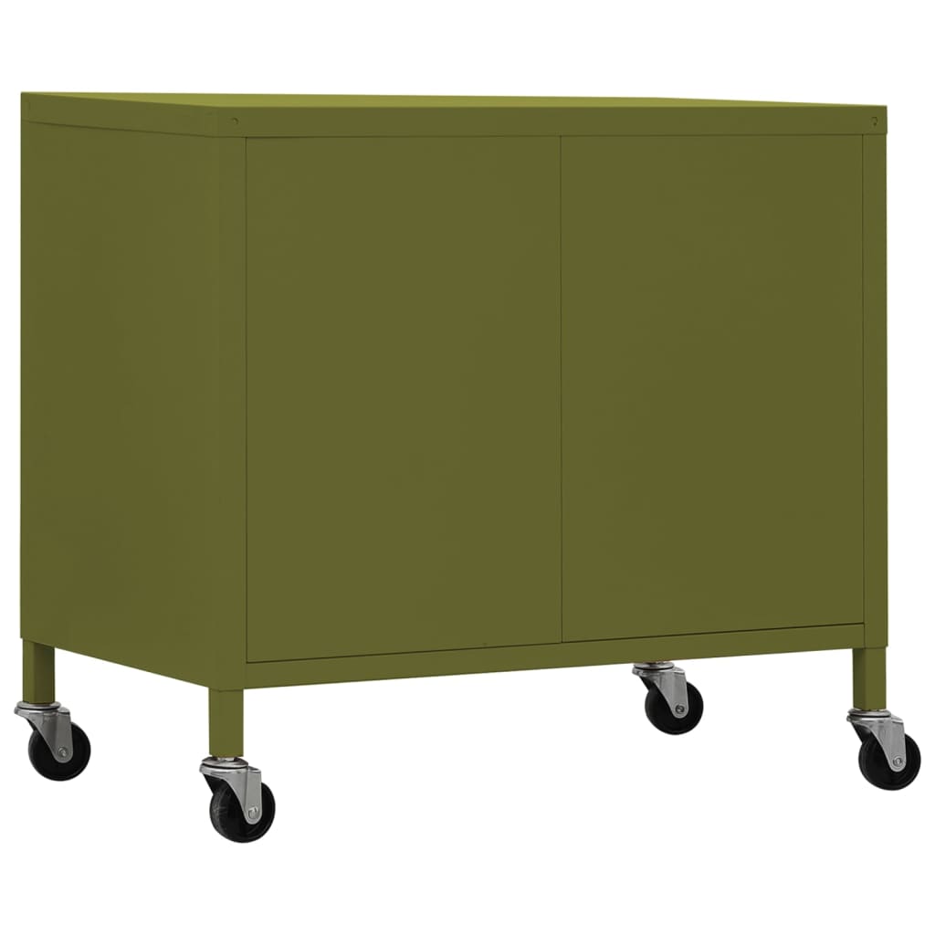 Storage Cabinet Olive Green 60 x 35 x 56 cm Steel
