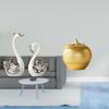 Porcelain Swan And Figurine Collection Fruit Sculpture Ornament Art for Living Room Bedroom Tabletop